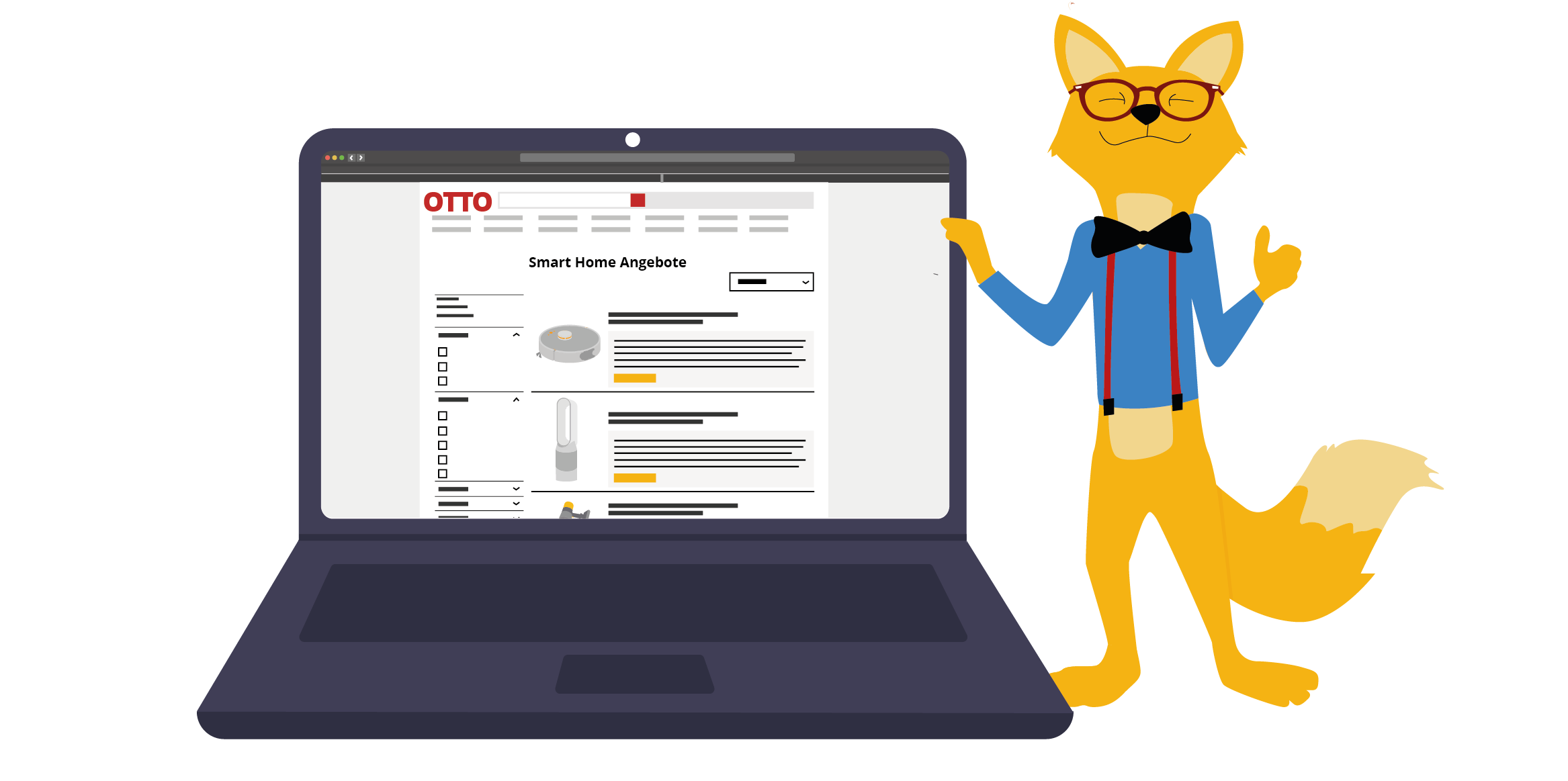 Man sieht einen Screenshot des Otto Online-Shops.